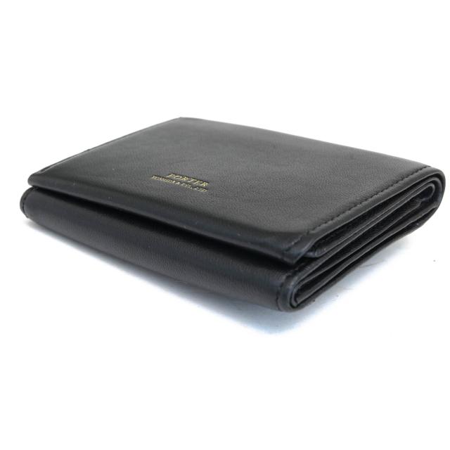 ○ポーター 吉田カバン PORTER 羊革 シープスキン 財布 284-01376 UNI WALLET ユニ コンパクトウォレット 三つ折り 小銭入れあり 中古_2