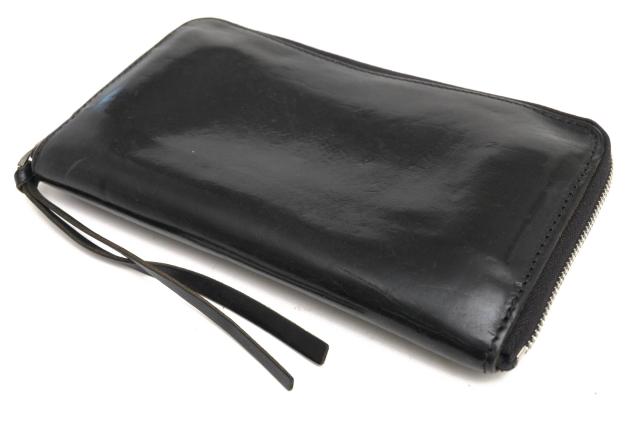 ○タリオヴィヴォ TAGLIOVIVO 馬革 GUIDI社コードバン 長財布 ZIP WALLET L CULATTA POLISHED 小銭入れあり ラウンドジップ ラウン 中古_2