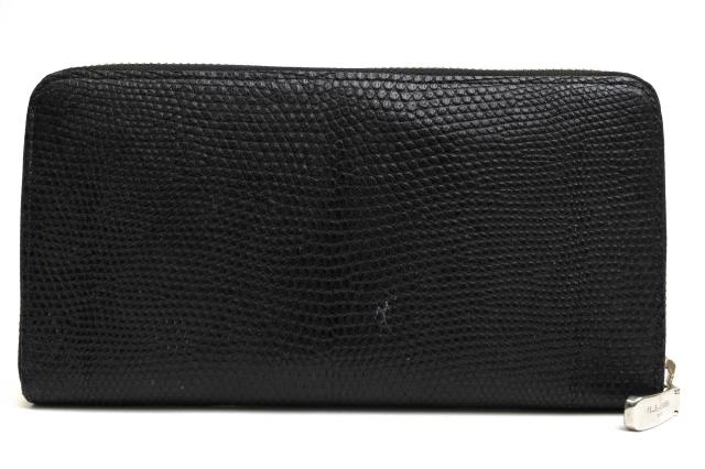 ○ペッレモルビダ PELLE MORBIDA リザードレザー トカゲ革 長財布 PMO-LI002 Barca バルカ 小銭入れあり ラウンドジップ ラウンド  中古