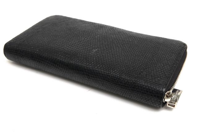 ペッレモルビダ　長財布　ラウンドジップ　ネイビー　リザード　エキゾチックレザー ペッレモルビダ 長財布 ラウンドジップ ネイビー リザード