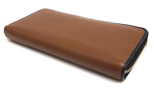 ○ポールスミス Paul Smith 牛革 長財布 PWD476 ストライプ タブ ユニセックス 男女兼用 小銭入れあり ラウンドジップ ラウンドフ  中古 ○ポールスミス Paul Smith 牛革 長財布 PWD476 ストライプ タブ ユニ