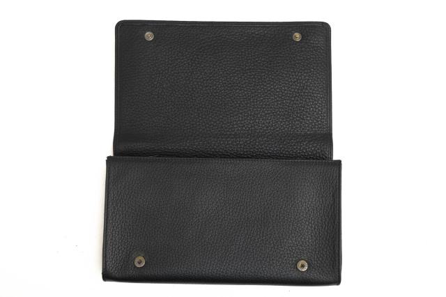 ○ダンヒル Dunhill 牛革 カウハイド 長財布 L2R445A YORK ヨーク 小銭入れあり シボ革 シュリンクレザー 二つ折り メンズ 【中古 中古_3