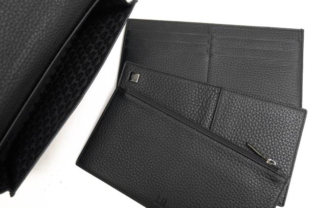○ダンヒル Dunhill 牛革 カウハイド 長財布 L2R445A YORK ヨーク 小銭入れあり シボ革 シュリンクレザー 二つ折り メンズ 【中古 中古_5