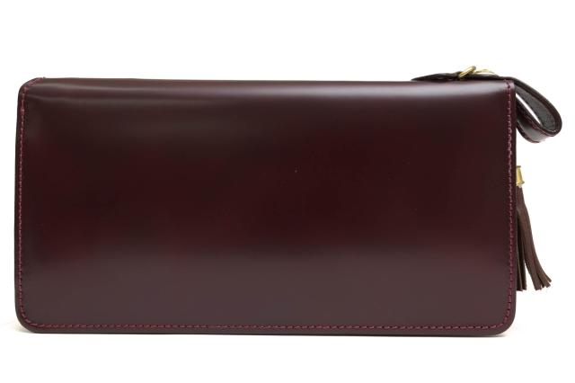 ○ケイシイズ KC's 馬革 コードバン 長財布 KRW008B タッセル 小銭入れあり ラウンドジップ ラウンドファスナー メンズ 【中古】 中古の通販は