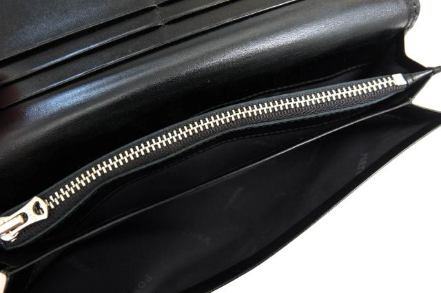 ○ポーター 吉田カバン PORTER 牛ステア コンビネーション鞣し 牛革 長財布 110-02918 SHEEN WALLET 小銭入れあり 二つ折り メンズ 中古_6