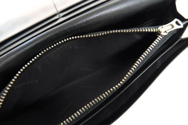 ○ポーター 吉田カバン PORTER 牛ステア コンビネーション鞣し 牛革 長財布 110-02918 SHEEN WALLET 小銭入れあり 二つ折り メンズ 中古_7