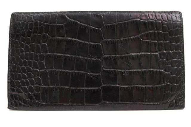 ○ダニエル＆ボブ Daniel＆Bob 牛革 長財布 CASTELLO VENUS GABON 小銭入れあり 三つ折り クロコ型押し メンズ 【中古】 中古_1