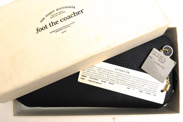 ○フットザコーチャー foot the coacher 牛革 長財布 FTA1512010 LONG ZIP WALLET 小銭入れあり ラウンドジップ ラウンドファスナ 中古_7