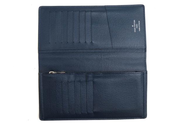 ○ヴィトン Louis Vuitton 牛革 カーフ 長財布 Portefeuille Brazza ポルトフォイユ ブラザ オセアン 小銭入れあり 二つ折り メン  中古 ○ヴィトン Louis Vuitton 牛革 カーフ 長財布 Portefeuille Brazza