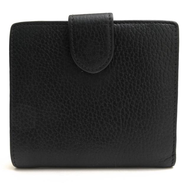 ○グッチ GUCCI 牛革 カーフ 財布 598167 インターロッキングG 小銭入れあり シボ革 シュリンクレザー 二つ折り レディース 【中古 中古_1