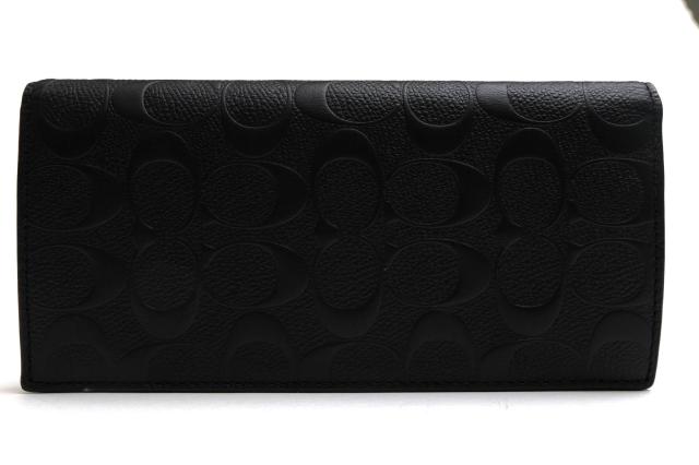 ○コーチ COACH クロスグレインレザー 牛革 長財布 F75365 Breast 