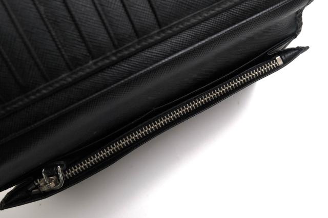 ○プラダ PRADA サフィアーノ 牛革 長財布 2MV836SAFF 小銭入れあり 二つ折り 定番 メンズ 【中古】 中古_6
