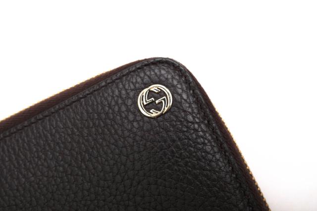 ○グッチ GUCCI 牛革 カーフ 長財布 449347 Original Leather Dollar  