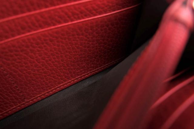 ○グッチ GUCCI カーフ 牛革 長財布 456116 CAO0G 1000 GG マーモント コンチネンタルウォレット インターロッキングGG シボ革 シ 中古_6