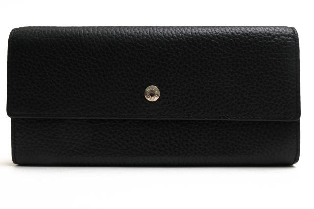 ○ファーロ FARO イタリアンカーフスキン 牛革 長財布 FRL328285 ITALY SHRINK フラップ式 小銭入れあり シボ革 シュリンクレザー  中古