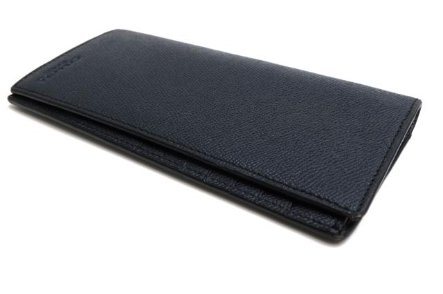 ○コーチ COACH クロスグレインレザー 牛革 長財布 F59109 小銭入れあり 二つ折り メンズ 【中古】 中古_2