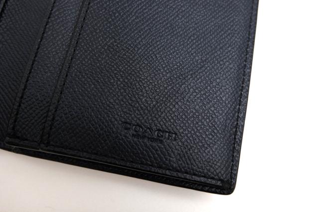 ○コーチ COACH クロスグレインレザー 牛革 長財布 F59109 小銭入れ
