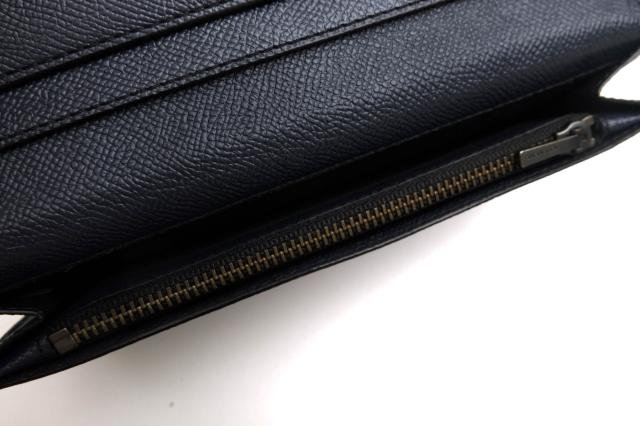○コーチ COACH クロスグレインレザー 牛革 長財布 F59109 小銭入れあり 二つ折り メンズ 【中古】 中古_6