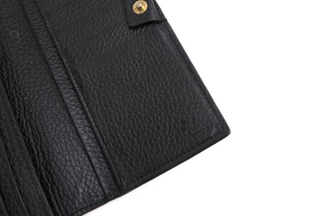 ○グッチ GUCCI DOLLAR CALFカーフ 牛革 長財布 449279 インターロッキング コンチネンタル チェルシー 小銭入れあり 二つ折り シ 中古_5