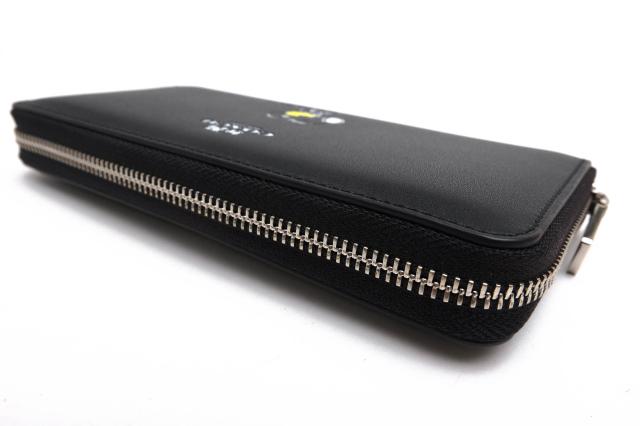 ○コーチ COACH 牛革 カーフ 長財布 F53773 Accordion Zip Wallet In Calf Leather SNOOPY スヌーピー 小銭入れあり ラウンドジッ  中古の通販は