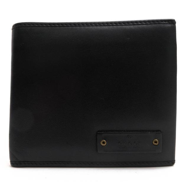 ○グッチ GUCCI 牛革 カーフ 財布 90690 1502 小銭入れあり 二つ折り メンズ 【中古】 中古