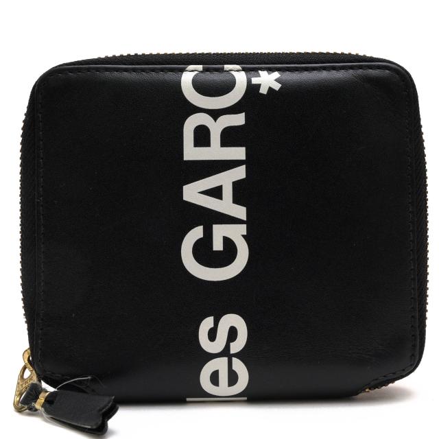 ○コムデギャルソン COMME des GARCONS 牛革 カーフ 財布 SA2100HL CDG Wallet Huge Logo ユニセックス ラウンドジップ ラウンドフ 中古_1