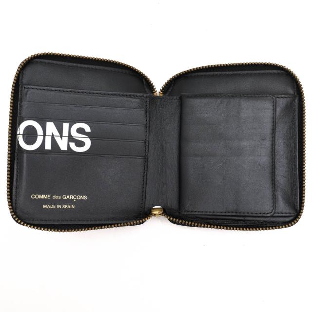 ○コムデギャルソン COMME des GARCONS 牛革 カーフ 財布 SA2100HL CDG Wallet Huge Logo ユニセックス ラウンドジップ ラウンドフ 中古_4