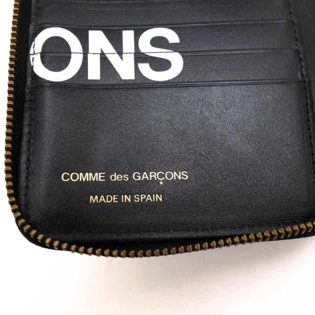 ○コムデギャルソン COMME des GARCONS 牛革 カーフ 財布 SA2100HL CDG Wallet Huge Logo ユニセックス ラウンドジップ ラウンドフ 中古_5