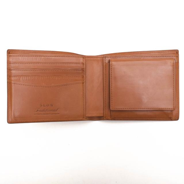 ○スロウ SLOW 馬革 コードバン 財布 SO729H CORDOVAN Short wallet 小銭入れあり 二つ折り メンズ 【中古】 中古_4