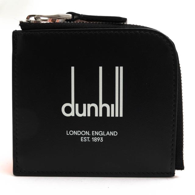 ○ダンヒル Dunhill 牛革 カーフ 財布 DU22R2005DP LEGACY ZIP COAT WALLET レガシー L字ファスナー型ケース 小銭入れあり L 中古
