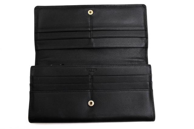 ○ロエベ LOEWE アナグラムボタン カーフ 牛革 長財布 コンチネンタルウォレット 小銭入れあり レディース 【中古】 中古の通販は