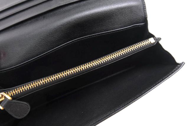 ○ロエベ LOEWE アナグラムボタン カーフ 牛革 長財布 コンチネンタルウォレット 小銭入れあり レディース 【中古】 中古の通販は