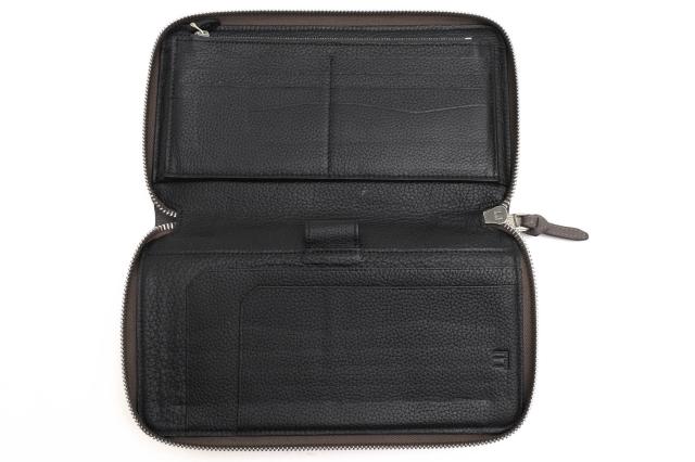 ○ダンヒル Dunhill 牛革 カーフ 長財布 L2V3D2N BOSTON LEATHER SINGLEZIP ORGANIZER ボストン オーガナイザー シボ革 シュリンク 中古 ○ダンヒル Dunhill 牛革 カーフ 長財布 L2V3D2N BOSTON LEATHER