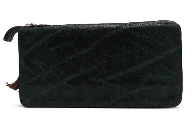 ○ケイシイズ KC's エレファント 象革 長財布 KRW001A 小銭入れあり ラウンドジップ ラウンドファスナー メンズ 【中古】 中古