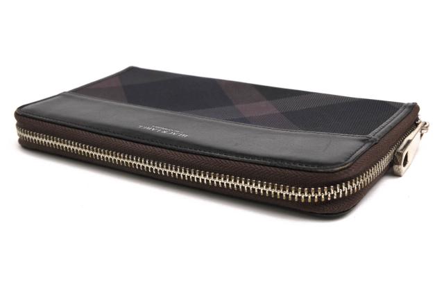 ○ブラックレーベル・クレストブリッジ BLACK LABEL CRESTBRIDGE 一部牛革 長財布 51218-717-09 バーバリーチェック柄 小銭入れあ 中古_3