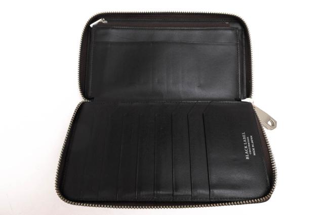 ○ブラックレーベル・クレストブリッジ BLACK LABEL CRESTBRIDGE 一部牛革 長財布 51218-717-09 バーバリーチェック柄 小銭入れあ 中古_4