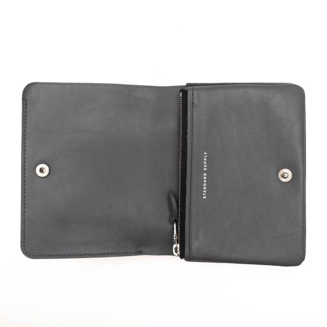○スタンダード サプライ STANDARD SUPPLY イタリア産ナッパレザー 牛革 財布 SDS0016 PAL BILLFOLD-FLAP WALLET パル ビルフォー 中古_4