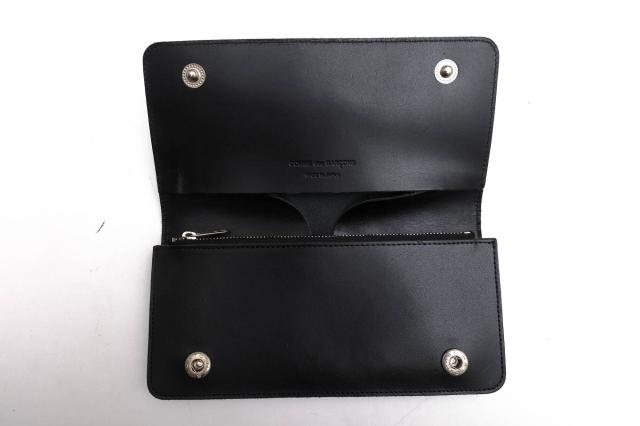 ○コムデギャルソン COMME des GARCONS 牛革 長財布 OZ K917-051-1/1 Portafogli WALLETS “Live Free With Strong Will” 蛇腹式 ユ 中古