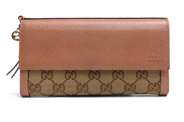 ○グッチ GUCCI GGキャンバス 長財布 323396 2184 BREE ORIGINAL GG CANVAS CONTINENTAL WALLET ブリー フラップ式 小銭入れあり   中古