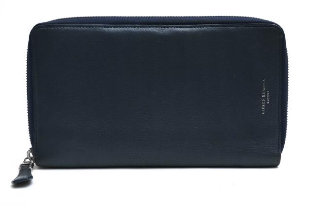 ○ダンヒル Dunhill 山羊革 ナチュラルグレインゴートレザー 長財布 DU19R2130GS404 Duke Fine Leather Zip Organiser デューク フ 中古