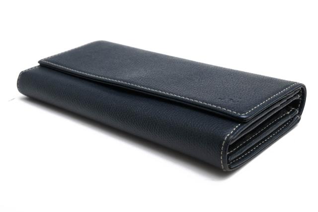 ○キタムラ Kitamura 牛革 長財布 PH0331 型押し 小銭入れあり レディース 【中古】 中古_2