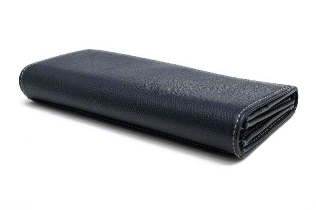 ○キタムラ Kitamura 牛革 長財布 PH0331 型押し 小銭入れあり レディース 【中古】 中古_3