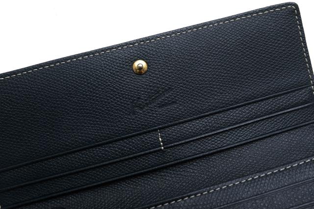 ○キタムラ Kitamura 牛革 長財布 PH0331 型押し 小銭入れあり レディース 【中古】 中古_6