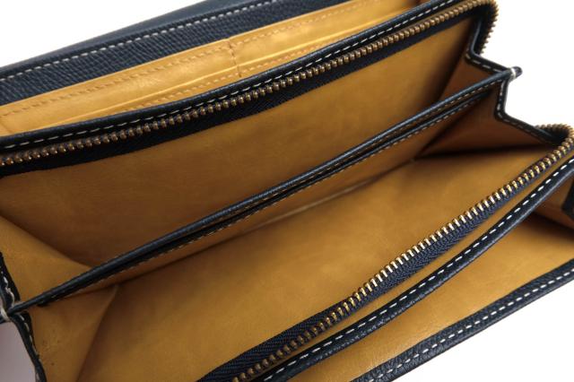 ○キタムラ Kitamura 牛革 長財布 PH0331 型押し 小銭入れあり レディース 【中古】 中古_8