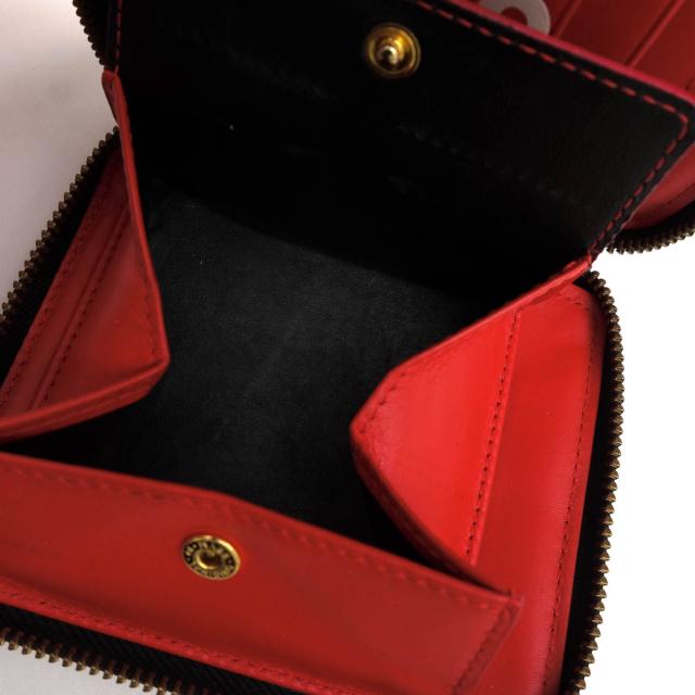 ○コムデギャルソン COMME des GARCONS 牛革 カーフ 財布 SA2100HL CDG Wallet Huge Logo ユニセックス ラウンドジップ ラウンドフ 中古_7