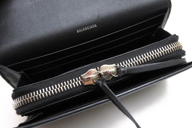 ○バレンシアガ BALENCIAGA 牛革 カーフ 長財布 371661 PAPIER
