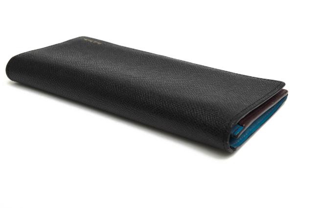 ポールスミスL字ファスナー カラーフラッシュ 長財布 型押しブラック