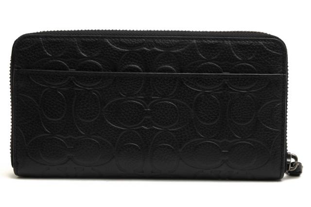 ○コーチ COACH シグネチャーソフトポリッシュドペブルレザー 牛革 長財布 C1226 Accordion Wallet In Signature Leather シグネチ 中古_1