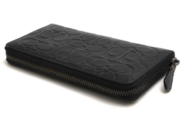 ○コーチ COACH シグネチャーソフトポリッシュドペブルレザー 牛革 長財布 C1226 Accordion Wallet In Signature Leather シグネチ 中古_3