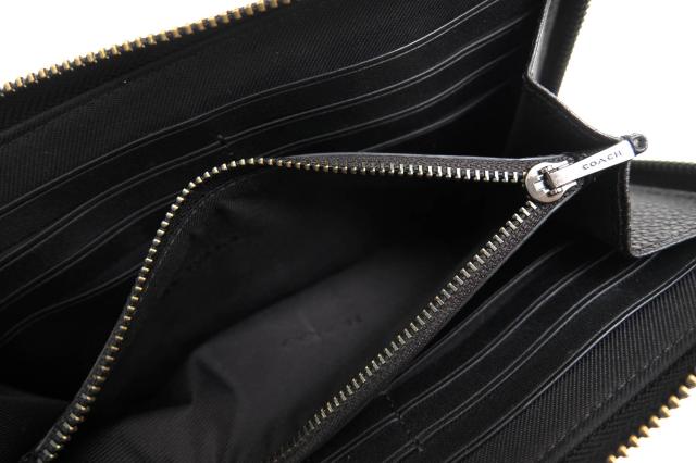 ○コーチ COACH シグネチャーソフトポリッシュドペブルレザー 牛革 長財布 C1226 Accordion Wallet In Signature Leather シグネチ 中古_6